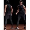 image:imageNELEUS Dry Fit Workout Athletic Muscle Tank Top Running Shirts with Hoods5036 3 Packblack