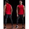 image:imageNELEUS Dry Fit Workout Athletic Muscle Tank Top Running Shirts with Hoods5036 3 Packblack grey red