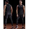 image:imageNELEUS Dry Fit Workout Athletic Muscle Tank Top Running Shirts with Hoods5036 3 Packblack grey white