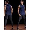 image:imageNELEUS Dry Fit Workout Athletic Muscle Tank Top Running Shirts with Hoods5036 3 Packblack navy Blue grey
