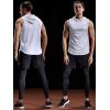 image:imageNELEUS Dry Fit Workout Athletic Muscle Tank Top Running Shirts with Hoods5036 BlueRedWhite 3 Pack