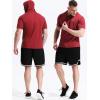 image:imageNELEUS Dry Fit Workout Athletic Muscle Tank Top Running Shirts with Hoods5084 BlackBlueRed 3 Pack