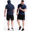 image:imageNELEUS Dry Fit Workout Athletic Muscle Tank Top Running Shirts with Hoods5084 BlackGreyNavy Blue 3 Pack