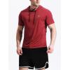 image:imageNELEUS Dry Fit Workout Athletic Muscle Tank Top Running Shirts with Hoods5084 BlackGreyRed 3 Pack
