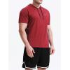 image:imageNELEUS Dry Fit Workout Athletic Muscle Tank Top Running Shirts with Hoods5084 BlackGreyRed 3 Pack