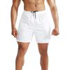 image:imageNELEUS Mens 2 in 1 Running Shorts with LinerDry Fit Workout Shorts with Pockets6070 BlackGreyWhite 3 Pack
