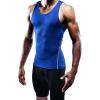 image:imageNELEUS Mens 3 Pack Athletic Compression Under Base Layer Sport Tank Top01 3 Packblack grey blue