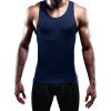 image:imageNELEUS Mens 3 Pack Athletic Compression Under Base Layer Sport Tank Top01 3 Packnavy Blue grey red