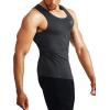 image:imageNELEUS Mens 3 Pack Athletic Compression Under Base Layer Sport Tank Top5074 Black Grey 3 Pack