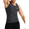 image:imageNELEUS Mens 3 Pack Athletic Compression Under Base Layer Sport Tank Top5074 Black Grey 3 Pack