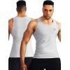 image:imageNELEUS Mens 3 Pack Athletic Compression Under Base Layer Sport Tank Top5074 Black GreySlate GrayLight Grey 3 Pack