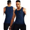 image:imageNELEUS Mens 3 Pack Athletic Compression Under Base Layer Sport Tank Top5074 Black GreySlate GrayNavy 3 Pack