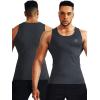 image:imageNELEUS Mens 3 Pack Athletic Compression Under Base Layer Sport Tank Top5074 Black GreySlate GrayNavy 3 Pack