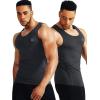 image:imageNELEUS Mens 3 Pack Athletic Compression Under Base Layer Sport Tank Top5074 Black GreySlate GrayRed 3 Pack