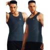 image:imageNELEUS Mens 3 Pack Athletic Compression Under Base Layer Sport Tank Top5074 Light GreenSlate GrayRed 3 Pack