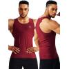image:imageNELEUS Mens 3 Pack Athletic Compression Under Base Layer Sport Tank Top5074 Light GreenSlate GrayRed 3 Pack