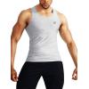 image:imageNELEUS Mens 3 Pack Athletic Compression Under Base Layer Sport Tank Top5074 Light Grey 3 Pack