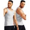 image:imageNELEUS Mens 3 Pack Athletic Compression Under Base Layer Sport Tank Top5074 Light GreyNavyLight Green 3 Pack