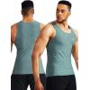 image:imageNELEUS Mens 3 Pack Athletic Compression Under Base Layer Sport Tank Top5074 Light GreyNavyLight Green 3 Pack