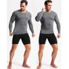 image:imageNELEUS Mens 3 Pack Compression Shirt Athletic Running ShirtsZ029 BlackGreyNavy Blue