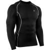 image:imageNELEUS Mens 3 Pack Dry Fit Long Sleeve Compression Shirts Workout Running Shirts5030 Black grey navy Blue 3 Pack