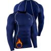 image:imageNELEUS Mens 3 Pack Dry Fit Long Sleeve Compression Shirts Workout Running Shirts5030 Black grey navy Blue 3 Pack