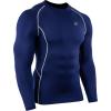 image:imageNELEUS Mens 3 Pack Dry Fit Long Sleeve Compression Shirts Workout Running Shirts5030 Black navy Blue  White 3 Pack