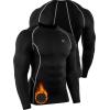 image:imageNELEUS Mens 3 Pack Dry Fit Long Sleeve Compression Shirts Workout Running Shirts5030 Black navy Blue  White 3 Pack