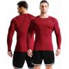 image:imageNELEUS Mens 3 Pack Dry Fit Long Sleeve Compression Shirts Workout Running Shirts5030 BlackGreyRed 3 Pack