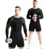 image:imageNELEUS Mens 3 Pack Dry Fit Long Sleeve Compression Shirts Workout Running Shirts5030 BlackRed StripeGreen Stripe 3 Pack
