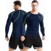image:imageNELEUS Mens 3 Pack Dry Fit Long Sleeve Compression Shirts Workout Running Shirts5030 BlackgreenGreyNavy Blue 3 Pack