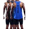 image:imageNELEUS Mens 3 Pack Dry Fit YBack Muscle Tank Workout Gym Shirt5031 3 Pack Black blue navy