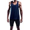 image:imageNELEUS Mens 3 Pack Dry Fit YBack Muscle Tank Workout Gym Shirt5031 3 Pack Black grey navy Blue
