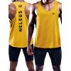 image:imageNELEUS Mens 3 Pack Dry Fit YBack Muscle Tank Workout Gym Shirt5031 3 Pack Blue red yellow
