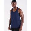 image:imageNELEUS Mens 3 Pack Dry Fit YBack Muscle Tank Workout Gym Shirt5097 BlackGreyNavy Blue 3 Pack