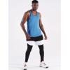 image:imageNELEUS Mens 3 Pack Dry Fit YBack Muscle Tank Workout Gym Shirt5097 BlackNavyLight Blue 3 Pack
