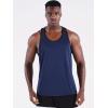 image:imageNELEUS Mens 3 Pack Dry Fit YBack Muscle Tank Workout Gym Shirt5097 BlackNavyLight Blue 3 Pack