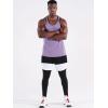 image:imageNELEUS Mens 3 Pack Dry Fit YBack Muscle Tank Workout Gym Shirt5097 PurplePinkWhite 3 Pack