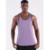 image:imageNELEUS Mens 3 Pack Dry Fit YBack Muscle Tank Workout Gym Shirt5097 PurplePinkWhite 3 Pack