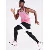 image:imageNELEUS Mens 3 Pack Dry Fit YBack Muscle Tank Workout Gym Shirt5097 PurplePinkWhite 3 Pack