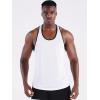 image:imageNELEUS Mens 3 Pack Dry Fit YBack Muscle Tank Workout Gym Shirt5097 WhiteWhiteWhite 3 Pack