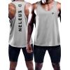 image:imageNELEUS Mens 3 Pack Dry Fit YBack Muscle Tank Workout Gym ShirtBlackGreyOlivegreen
