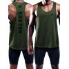 image:imageNELEUS Mens 3 Pack Dry Fit YBack Muscle Tank Workout Gym ShirtBlackGreyOlivegreen