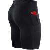 image:imageNELEUS Mens 3 Pack Running Compression Shorts with Pockets6072 BlackGreyRed 3 Pack
