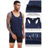 image:imageNELEUS Mens 3 Pack Running Tank Top Dry Fit YBack Athletic Workout Tank Tops6 PackBlack2pcs navy2pcs olive Green2pcs
