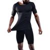 image:imageNELEUS Mens 3 or 4 Pack Workout Athletic Compression Shirts5011 3 Pack Black grey white