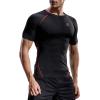 image:imageNELEUS Mens 3 or 4 Pack Workout Athletic Compression Shirts5022 BlackBlackredGrey