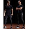image:imageNELEUS Mens 3 or 4 Pack Workout Athletic Compression Shirts5022 BlackBlackredGrey