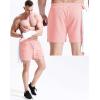 image:imageNELEUS Mens 7 inch Running Shorts Athletic Gym Workout Shorts with Pockets3d Honeycomb Fabric BlackLight BlueLight Pink