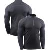 image:imageNELEUS Mens Compression Shirts 14 Zip Pullover Long Sleeved Running Shirts 3 Pack5086 BlackGreyNavy Blue